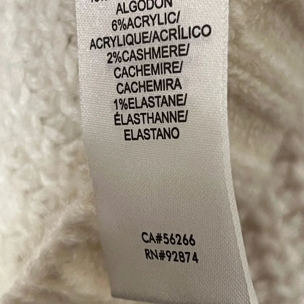 Splendid x CellaJane Wool Blend Turtleneck Sweater Cream Small Chunky Knit‎